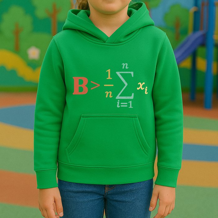 Be Greater Than Average Funny Math Teacher Nerd Kids Hoodie