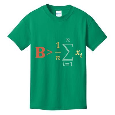 Be Greater Than Average Funny Math Teacher Nerd Kids T-Shirt