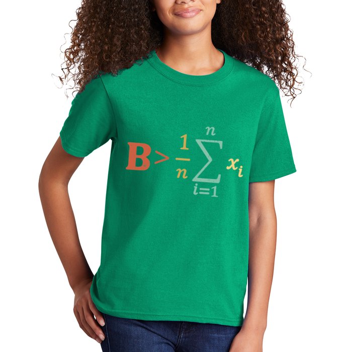 Be Greater Than Average Funny Math Teacher Nerd Kids T-Shirt