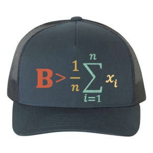 Be Greater Than Average Funny Math Teacher Nerd Yupoong Adult 5-Panel Trucker Hat