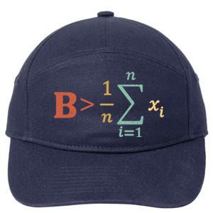 Be Greater Than Average Funny Math Teacher Nerd 7-Panel Snapback Hat