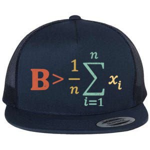 Be Greater Than Average Funny Math Teacher Nerd Flat Bill Trucker Hat