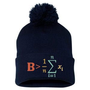 Be Greater Than Average Funny Math Teacher Nerd Pom Pom 12in Knit Beanie