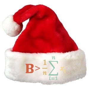 Be Greater Than Average Funny Math Teacher Nerd Premium Christmas Santa Hat