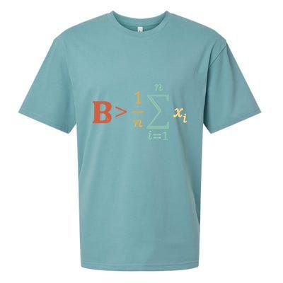 Be Greater Than Average Funny Math Teacher Nerd Sueded Cloud Jersey T-Shirt
