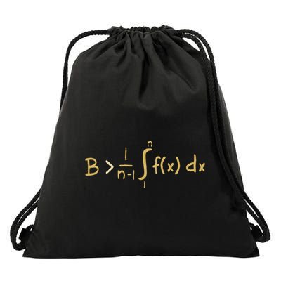 Be Greater Than Average Funny Calculus Drawstring Bag