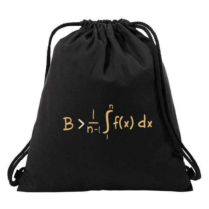 Be Greater Than Average Funny Calculus Drawstring Bag