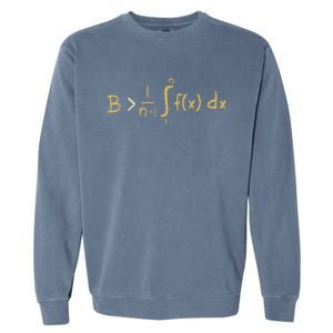 Be Greater Than Average Funny Calculus Garment-Dyed Sweatshirt