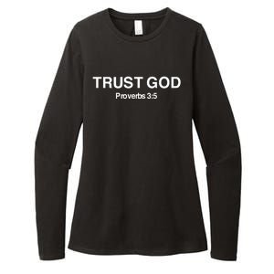 Bryson Gray Trust God Proverbs Womens CVC Long Sleeve Shirt