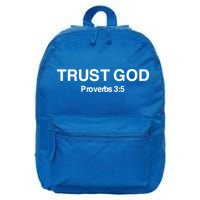 Bryson Gray Trust God Proverbs 16 in Basic Backpack