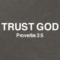 Bryson Gray Trust God Proverbs Cotton Canvas Backpack