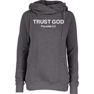 Bryson Gray Trust God Proverbs Womens Funnel Neck Pullover Hood