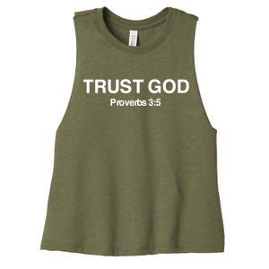 Bryson Gray Trust God Proverbs Women's Racerback Cropped Tank