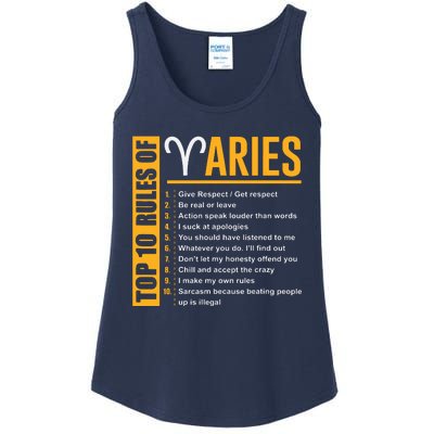 Birthday Gifts Top 10 Rules Of Aries Zodiac Ladies Essential Tank