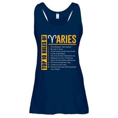 Birthday Gifts Top 10 Rules Of Aries Zodiac Ladies Essential Flowy Tank