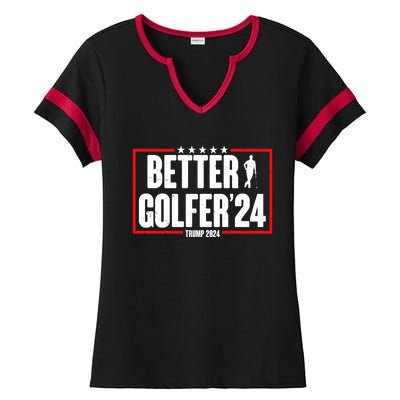 Better Golfer Trump 2024 Ladies Halftime Notch Neck Tee