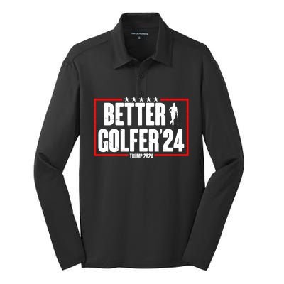 Better Golfer Trump 2024 Silk Touch Performance Long Sleeve Polo