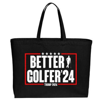 Better Golfer Trump 2024 Cotton Canvas Jumbo Tote