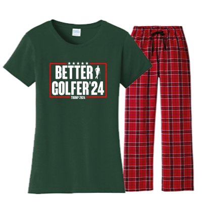 Better Golfer Trump 2024 Women's Flannel Pajama Set