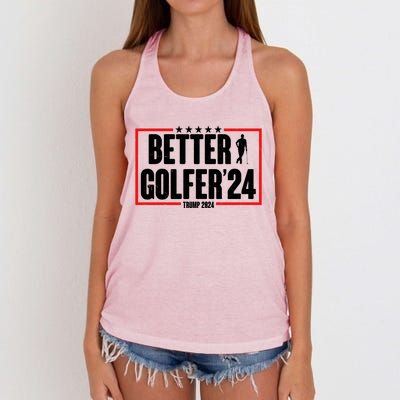 Better Golfer Trump 2024 Women's Knotted Racerback Tank