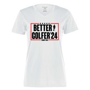 Better Golfer Trump 2024 Women's Momentum V-Neck T-Shirt