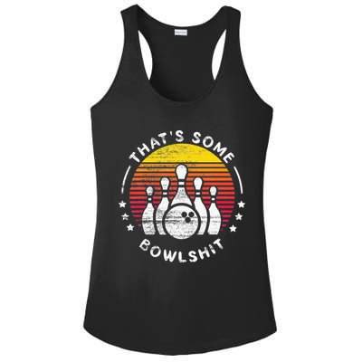 Bowling Gift That's Some Bowlshit Bowl Lover Bowler Ladies PosiCharge Competitor Racerback Tank
