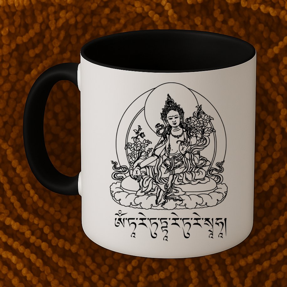 Buddha Green Tara Tra Tibetan Buddhism Vajrayana Meaningful Gift Mug