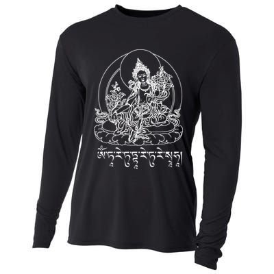 Buddha Green Tara Tra Tibetan Buddhism Vajrayana Meaningful Gift Cooling Performance Long Sleeve Crew