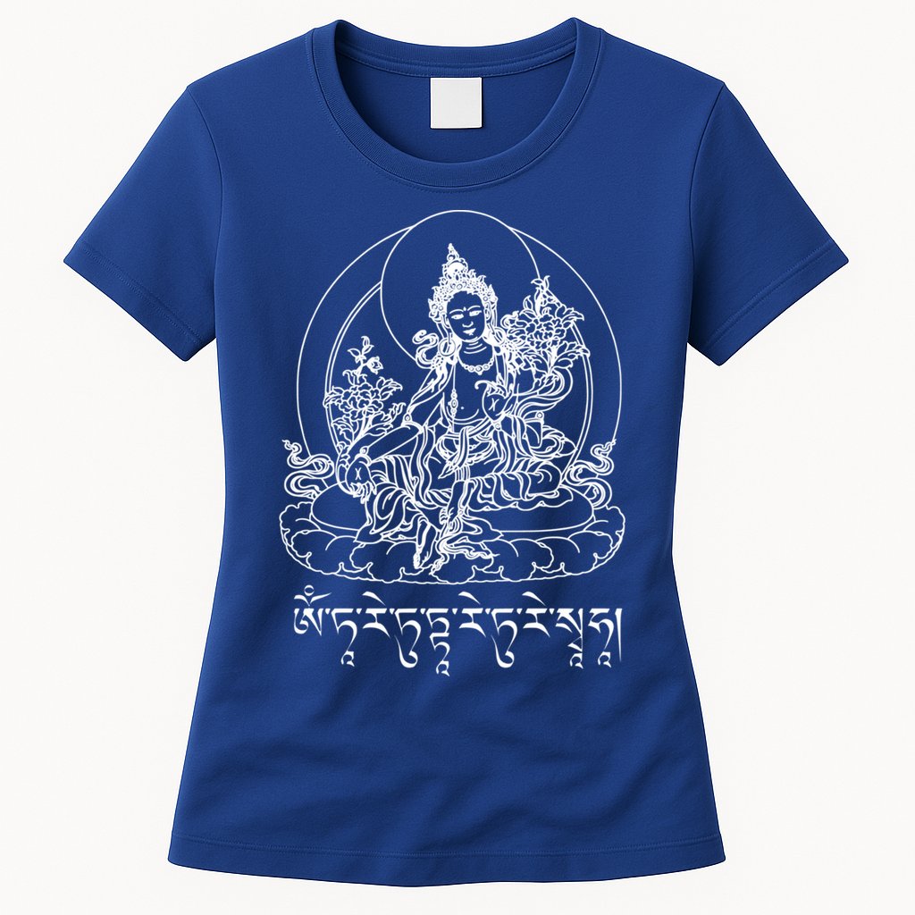 Buddha Green Tara Tra Tibetan Buddhism Vajrayana Meaningful Gift Womens T-Shirt