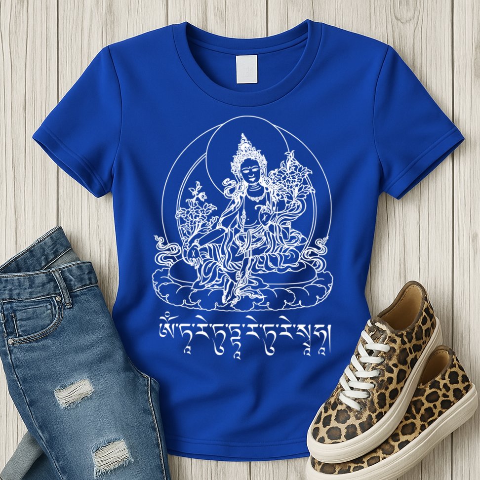 Buddha Green Tara Tra Tibetan Buddhism Vajrayana Meaningful Gift Womens T-Shirt