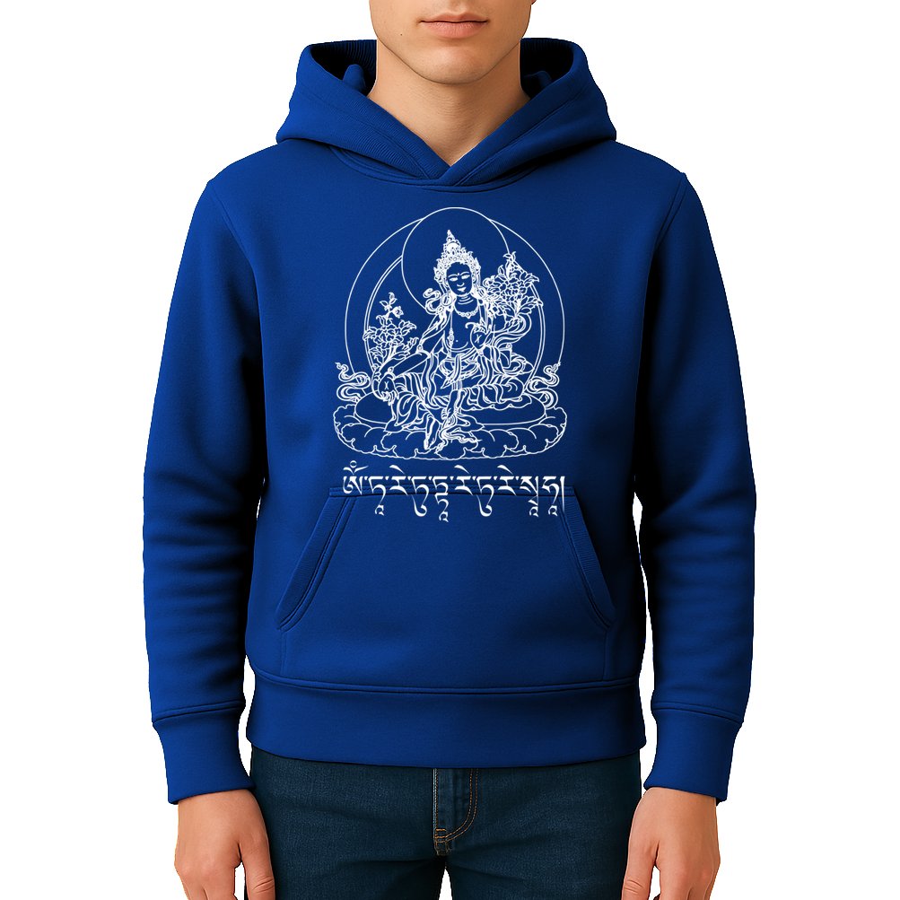 Buddha Green Tara Tra Tibetan Buddhism Vajrayana Meaningful Gift Kids Hoodie