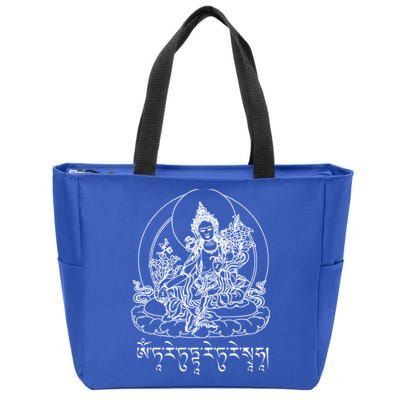 Buddha Green Tara Tra Tibetan Buddhism Vajrayana Meaningful Gift Zip Tote Bag