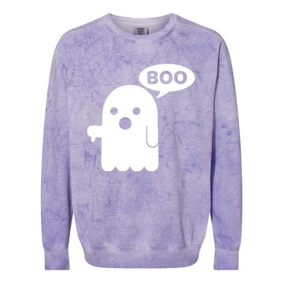 Boo Ghost Thumbs Down Funny Gift Colorblast Crewneck Sweatshirt