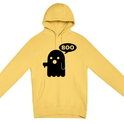 Boo Ghost Thumbs Down Funny Gift Premium Pullover Hoodie