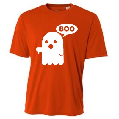 Boo Ghost Thumbs Down Funny Gift Cooling Performance Crew T-Shirt