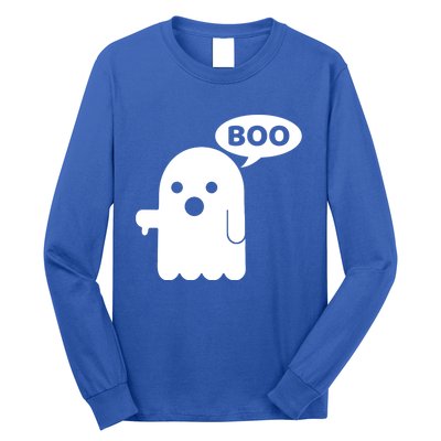 Boo Ghost Thumbs Down Funny Gift Long Sleeve Shirt