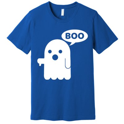 Boo Ghost Thumbs Down Funny Gift Premium T-Shirt