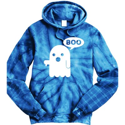 Boo Ghost Thumbs Down Funny Gift Tie Dye Hoodie