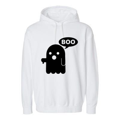 Boo Ghost Thumbs Down Funny Gift Garment-Dyed Fleece Hoodie