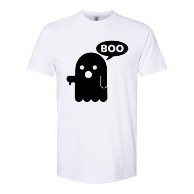 Boo Ghost Thumbs Down Funny Gift Softstyle CVC T-Shirt