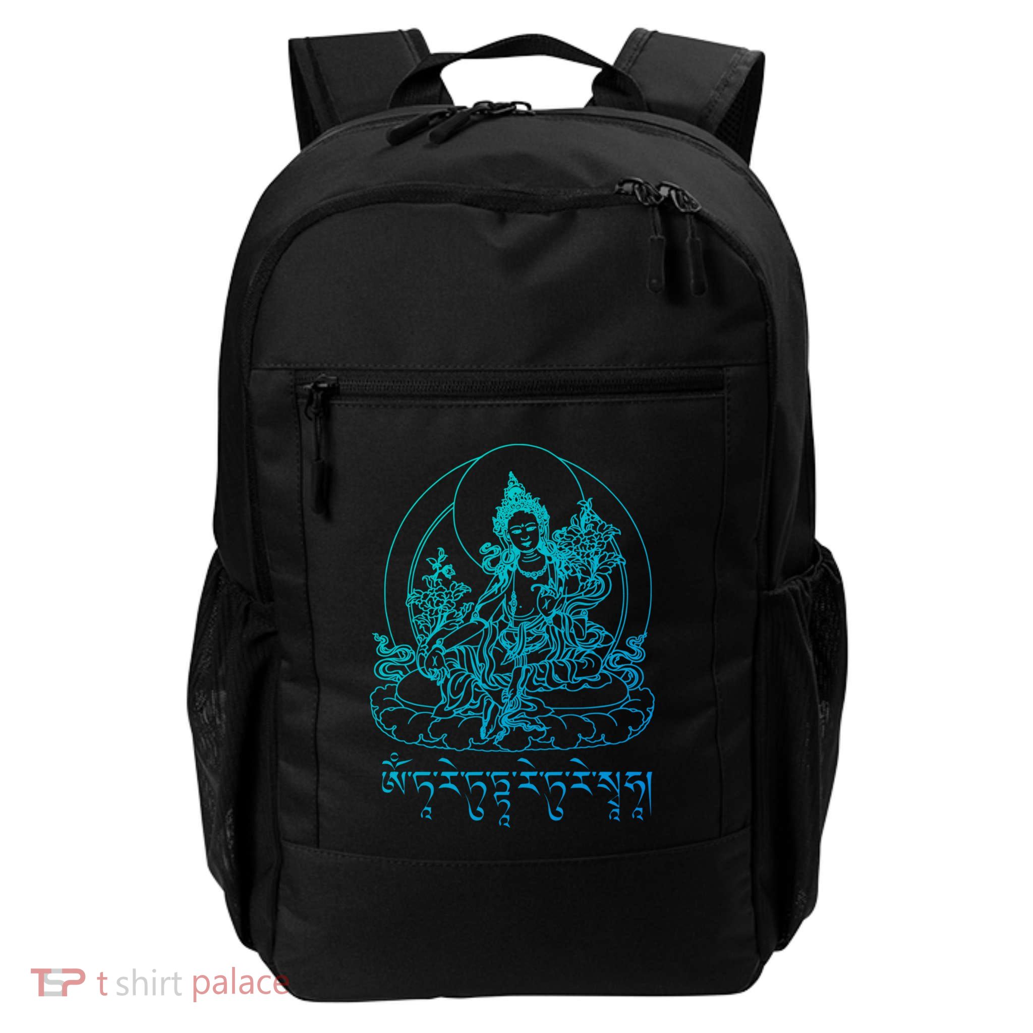 Buddha Green Tara Tra Tibetan Buddhism Vajrayana Meaningful Gift Daily Commute Backpack