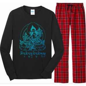 Buddha Green Tara Tra Tibetan Buddhism Vajrayana Meaningful Gift Long Sleeve Pajama Set