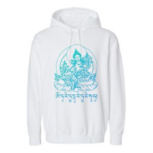 Buddha Green Tara Tra Tibetan Buddhism Vajrayana Meaningful Gift Garment-Dyed Fleece Hoodie