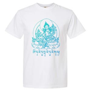 Buddha Green Tara Tra Tibetan Buddhism Vajrayana Meaningful Gift Garment-Dyed Heavyweight T-Shirt