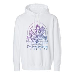 Buddha Green Tara Tra Tibetan Buddhism Vajrayana Meaningful Gift Garment-Dyed Fleece Hoodie