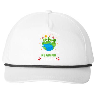 Be Good To Our Planet With Reading Teacher Earth Day Funny Gift Snapback Five-Panel Rope Hat