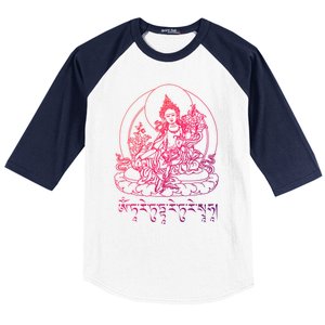 Buddha Green Tara Tra Tibetan Buddhism Vajrayana Meaningful Gift Baseball Sleeve Shirt