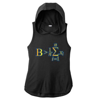 Be Greater Than Average Math Quotes Ladies PosiCharge Tri-Blend Wicking Draft Hoodie Tank