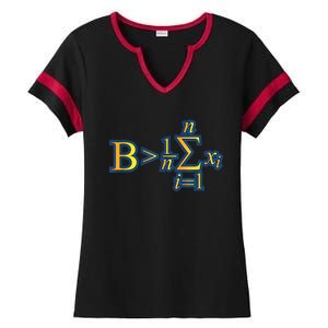 Be Greater Than Average Math Quotes Ladies Halftime Notch Neck Tee