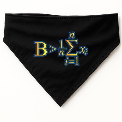 Be Greater Than Average Math Quotes USA-Made Doggie Bandana